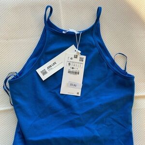 NEW Zara Women’s Royal Blue Bodysuit S